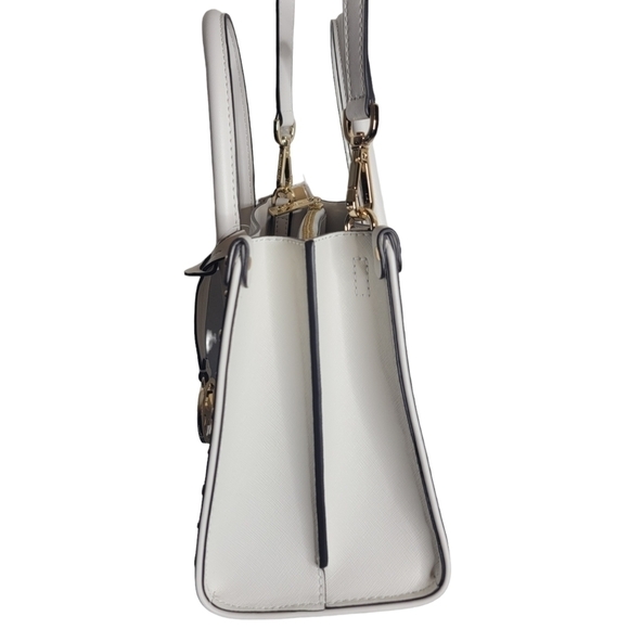 Nwt Michael Kors satchel white and gold Purse - Picture 6 of 15